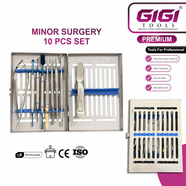 Minor Surgery 10-Piece Instrument Set with Sterilization Cassette